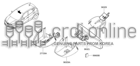 MIRROR ASSY-INSIDE 82000-30802 8200030802 82000 30802