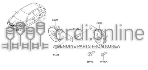 HORN-LOW 25610-1657R 256101657R 25610 1657R