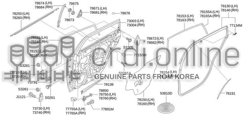 DOOR ASSY-REARRH 73004-52700P1 7300452700P1 73004 52700P1