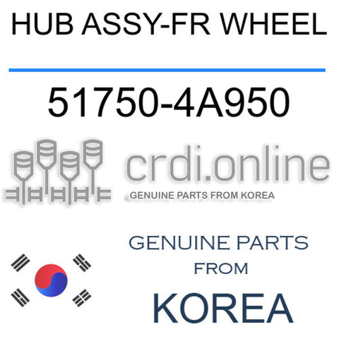 [ORIGINAL] HUB ASSY-FR WHEEL 51750-4A950 517504A950 51750 4A950