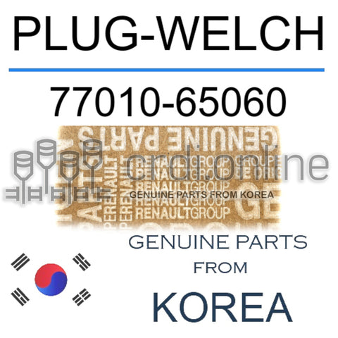 PLUG-WELCH [ORIGINAL] 77010-65060 7701065060 77010 65060