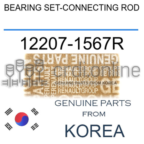 BEARING SET-CONNECTING ROD [ORIGINAL] 12207-1567R 122071567R 12207 1567R