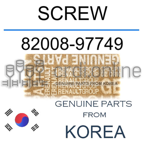 SCREW [ORIGINAL] 82008-97749 8200897749 82008 97749
