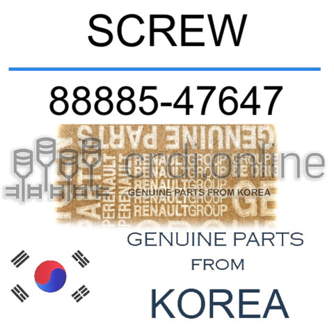 SCREW [ORIGINAL] 88885-47647 8888547647 88885 47647