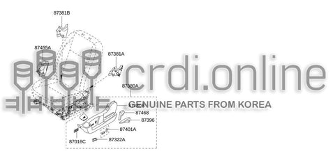 KNOB-RECLINING DEVICE LEVERLH 87451-5837R 874515837R 87451 5837R