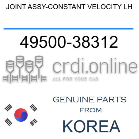 JOINT ASSY-CONSTANT VELOCITY LH [ORIGINAL] 49500-38312 4950038312 49500 38312