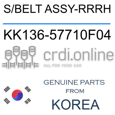 S/BELT ASSY-RRRH [ORIGINAL] KK136-57710F04 KK13657710F04 KK136 57710F04