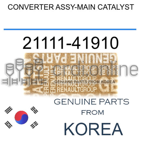 CONVERTER ASSY-MAIN CATALYST [ORIGINAL] 21111-41910 2111141910 21111 41910