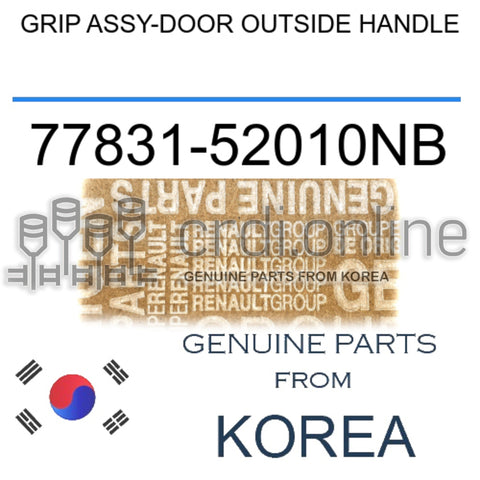 GRIP ASSY-DOOR OUTSIDE HANDLE [ORIGINAL] 77831-52010NB 7783152010NB 77831 52010NB