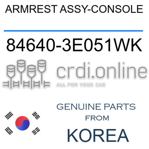 ARMREST ASSY-CONSOLE 84640-3E051WK 846403E051WK 84640 3E051WK