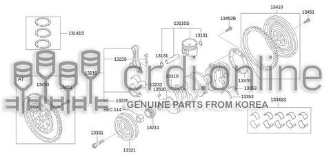 PISTON SET 13110-43900S0 1311043900S0 13110 43900S0