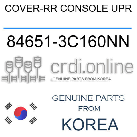 COVER-RR CONSOLE UPR [ORIGINAL] 84651-3C160NN 846513C160NN 84651 3C160NN