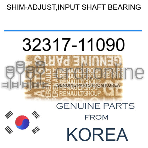 SHIM-ADJUST,INPUT SHAFT BEARING [ORIGINAL] 32317-11090 3231711090 32317 11090