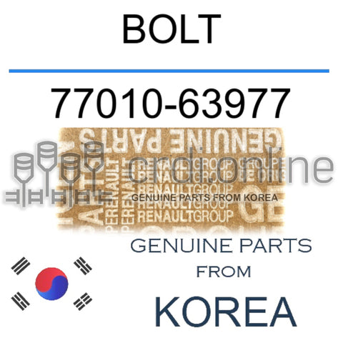 BOLT [ORIGINAL] 77010-63977 7701063977 77010 63977