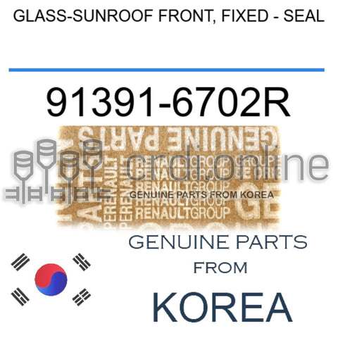 GLASS-SUNROOF FRONT, FIXED - SEAL [ORIGINAL] 91391-6702R 913916702R 91391 6702R