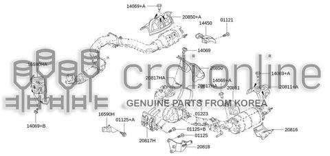 COVER-EXHAUST MANIFOLD 16590-JM05B 16590JM05B 16590 JM05B