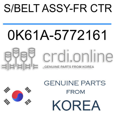 S/BELT ASSY-FR CTR [ORIGINAL] 0K61A-5772161 0K61A5772161 0K61A 5772161