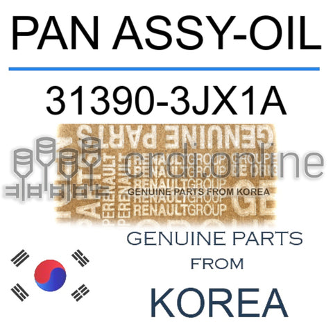 PAN ASSY-OIL [ORIGINAL] 31390-3JX1A 313903JX1A 31390 3JX1A
