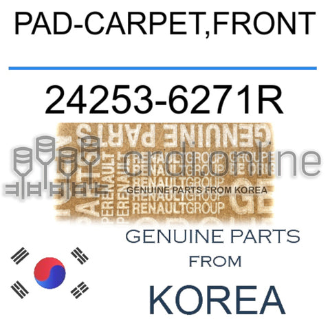 PAD-CARPET,FRONT [ORIGINAL] 24253-6271R 242536271R 24253 6271R