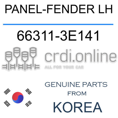 PANEL-FENDER LH [ORIGINAL] 66311-3E141 663113E141 66311 3E141