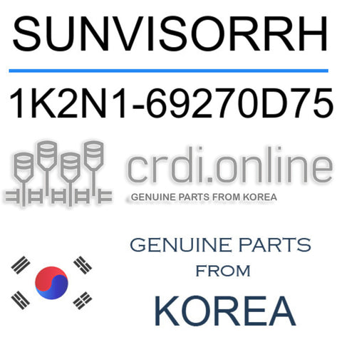 SUNVISORRH [ORIGINAL] 1K2N1-69270D75 1K2N169270D75 1K2N1 69270D75