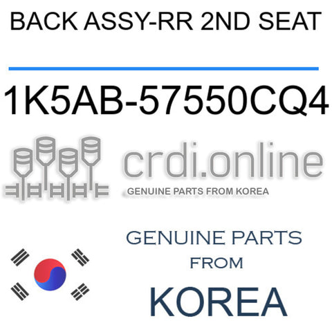 BACK ASSY-RR 2ND SEAT [ORIGINAL] 1K5AB-57550CQ4 1K5AB57550CQ4 1K5AB 57550CQ4