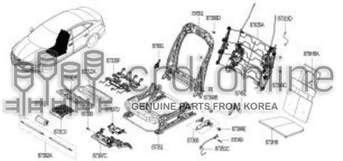 SUPPORT-FRONT SEAT CUSHION HOUSINGLH 87351-0996R 873510996R 87351 0996R