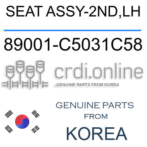 SEAT ASSY-2ND,LH [ORIGINAL] 89001-C5031C58 89001C5031C58 89001 C5031C58