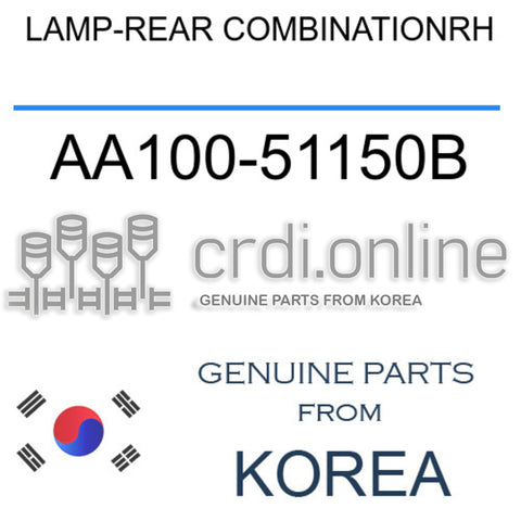 LAMP-REAR COMBINATIONRH [ORIGINAL] AA100-51150B AA10051150B AA100 51150B