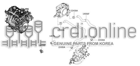 HOSE-WATER OUTLET 14056-5RF1B 140565RF1B 14056 5RF1B