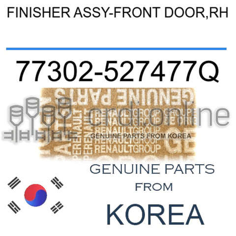 FINISHER ASSY-FRONT DOOR,RH [ORIGINAL] 77302-527477Q 77302527477Q 77302 527477Q