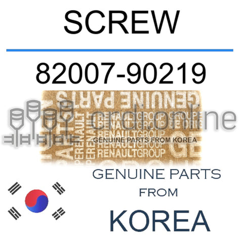 SCREW [ORIGINAL] 82007-90219 8200790219 82007 90219