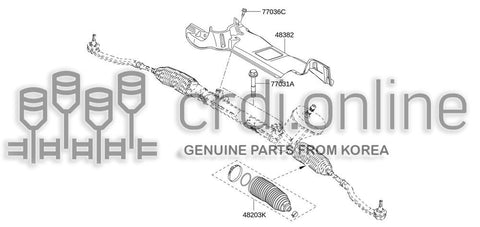 BOOT KIT-POWER STEERINGGEAR 48203-5284R 482035284R 48203 5284R