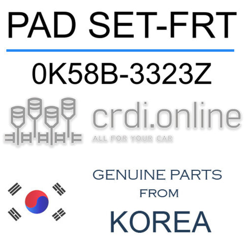 PAD SET-FRT [ORIGINAL] 0K58B-3323Z 0K58B3323Z 0K58B 3323Z