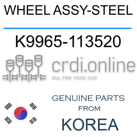 WHEEL ASSY-STEEL K9965-113520 K9965113520 K9965 113520