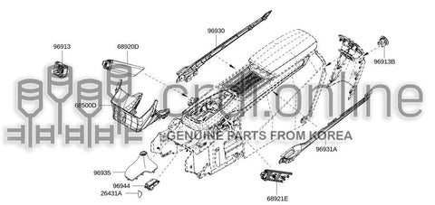 BOOT ASSY-CONSOLE 96935-8669R 969358669R 96935 8669R