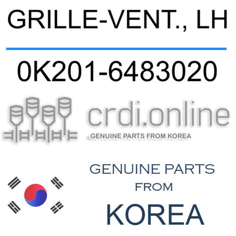 GRILLE-VENT., LH [ORIGINAL] 0K201-6483020 0K2016483020 0K201 6483020