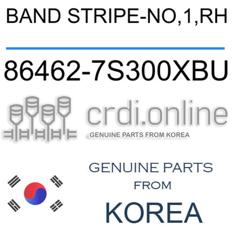 BAND STRIPE-NO,1,RH [ORIGINAL] 86462-7S300XBU 864627S300XBU 86462 7S300XBU