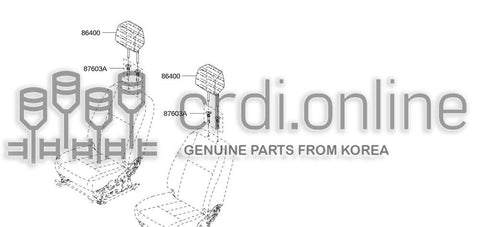 HEADREST ASSY-FRONT SEAT 86450-8352R 864508352R 86450 8352R
