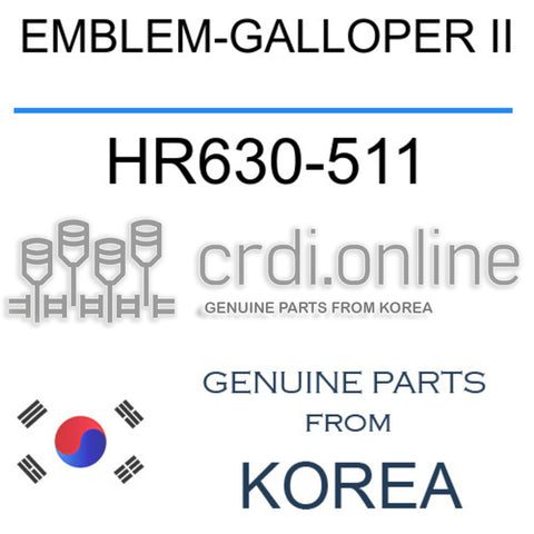 EMBLEM-GALLOPER II [ORIGINAL] HR630-511 HR630511 HR630 511