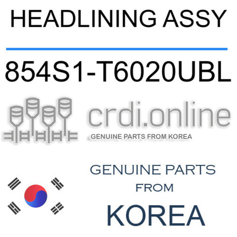 HEADLINING ASSY [ORIGINAL] 854S1-T6020UBL 854S1T6020UBL 854S1 T6020UBL