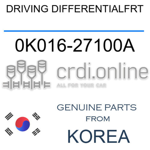 DRIVING DIFFERENTIALFRT [ORIGINAL] 0K016-27100A 0K01627100A 0K016 27100A