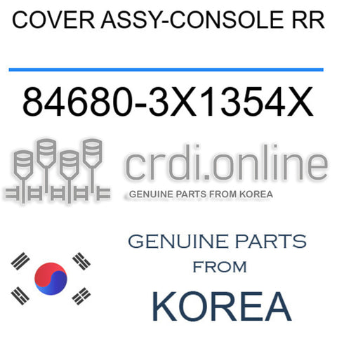 COVER ASSY-CONSOLE RR [ORIGINAL] 84680-3X1354X 846803X1354X 84680 3X1354X