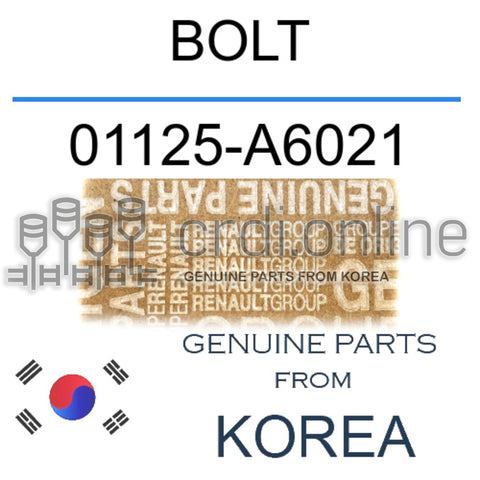 BOLT [ORIGINAL] 01125-A6021 01125A6021 01125 A6021