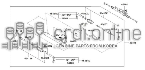 BOOT KIT-STEERING GEAR 46480-31050K0 4648031050K0 46480 31050K0