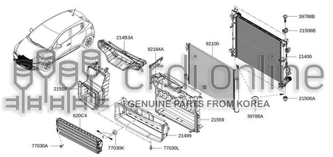 RADIATOR COMPLETE 21410-2590R 214102590R 21410 2590R