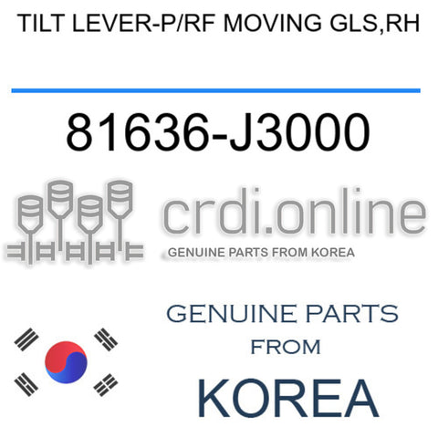 TILT LEVER-P/RF MOVING GLS,RH [ORIGINAL] 81636-J3000 81636J3000 81636 J3000