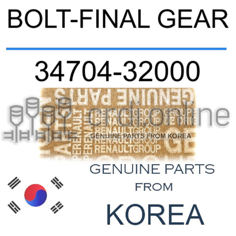 BOLT-FINAL GEAR [ORIGINAL] 34704-32000 3470432000 34704 32000