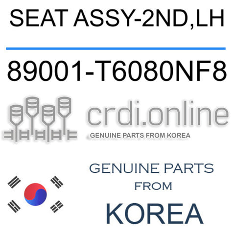 SEAT ASSY-2ND,LH [ORIGINAL] 89001-T6080NF8 89001T6080NF8 89001 T6080NF8
