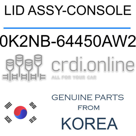 LID ASSY-CONSOLE [ORIGINAL] 0K2NB-64450AW2 0K2NB64450AW2 0K2NB 64450AW2